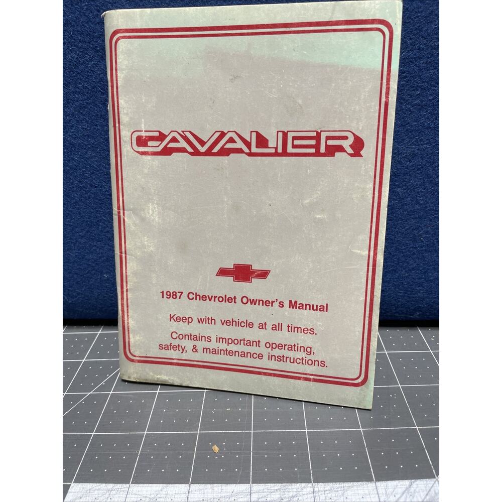 1987 CHEVROLET‎ CAVALIER OWNERS OPERATORS DRIVERS GUIDE MANUAL BOOK GLOVEBOX